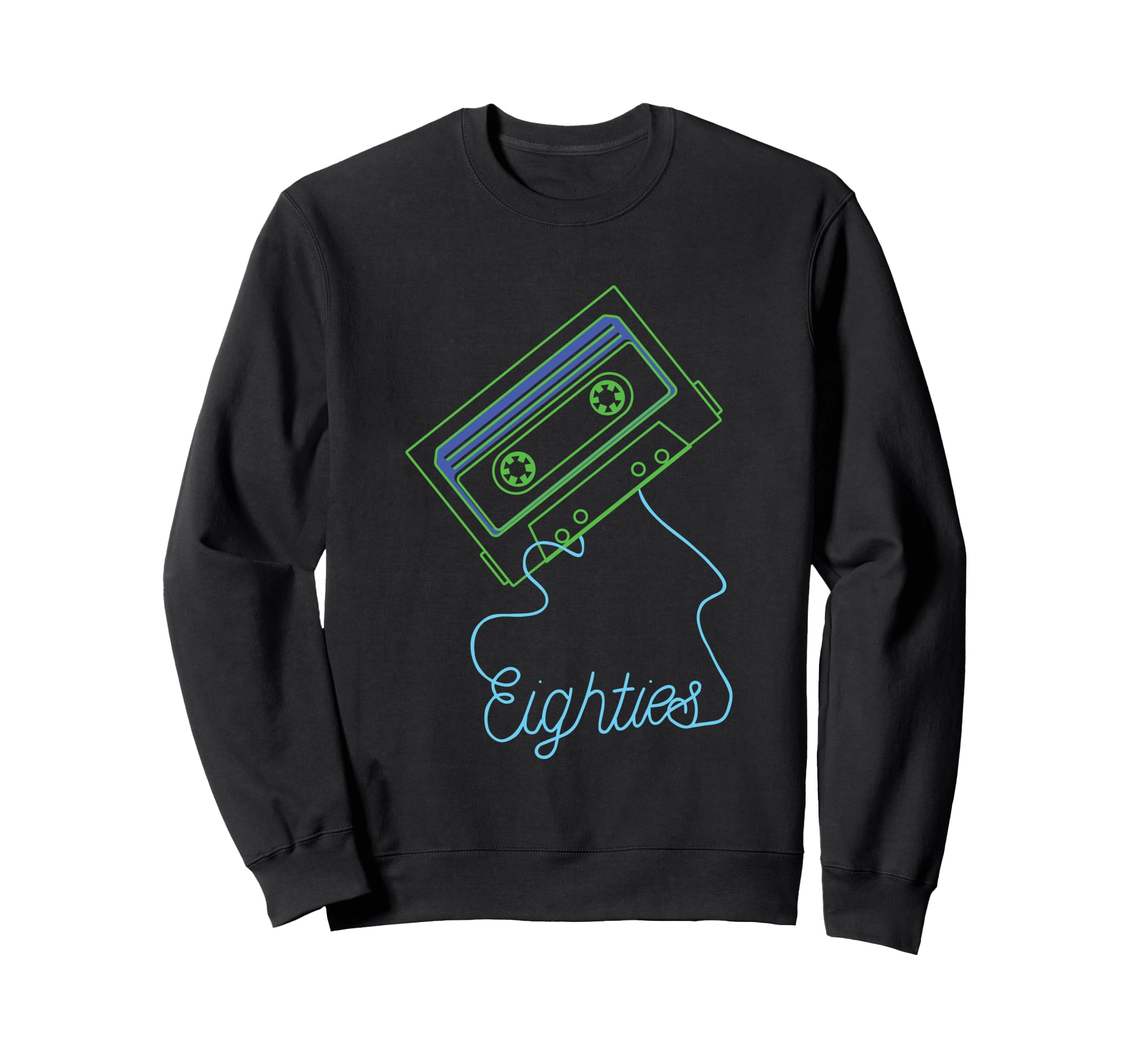 Eighties Cassette Tape Music Sweatshirt - Casual Everyday Wear Men Women - T-Shirt, Sweatshirt, Hoodie