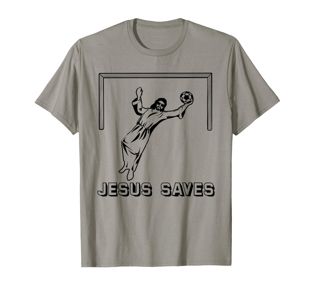 Jesus Saves Soccer Goalie Christian T-Shirt - Aesthetic Graphic Unisex - T-Shirt, Sweatshirt, Hoodie