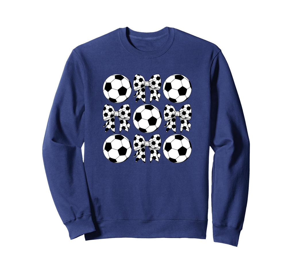 Womens Soccer Mama Coquette Bow Sweatshirt - Aesthetic Graphic for Adults - T-Shirt, Sweatshirt, Hoodie