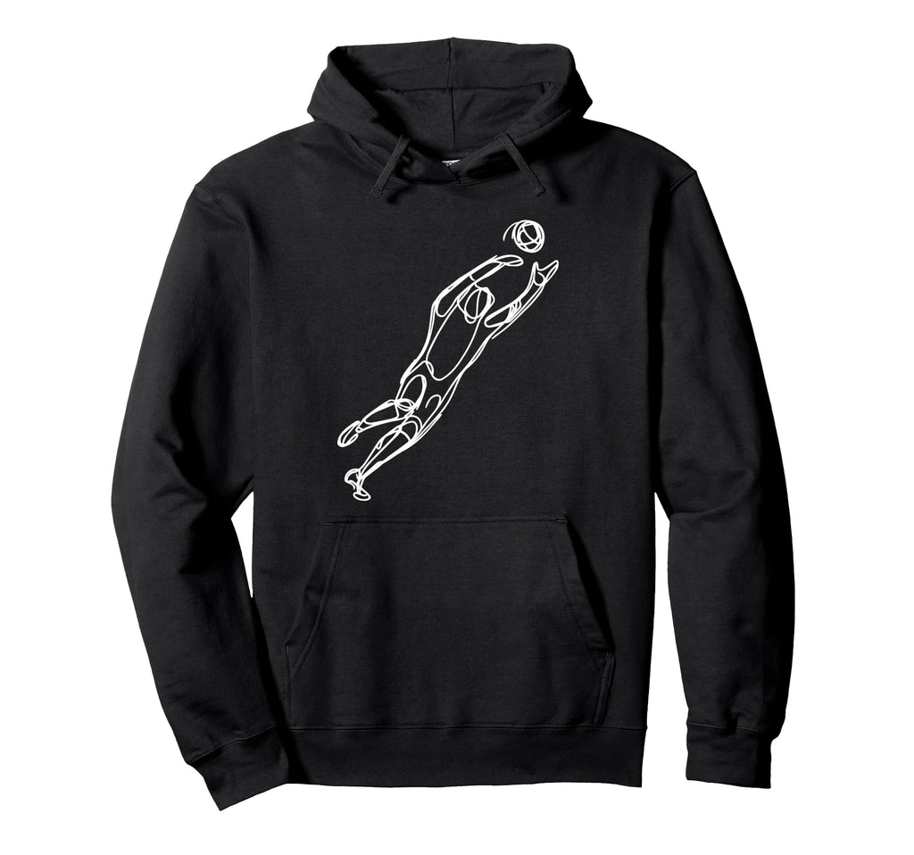 Soccer Goalkeeper Drawing Ball Sport Hoodie - Graphic Print Unisex - T-Shirt, Sweatshirt, Hoodie