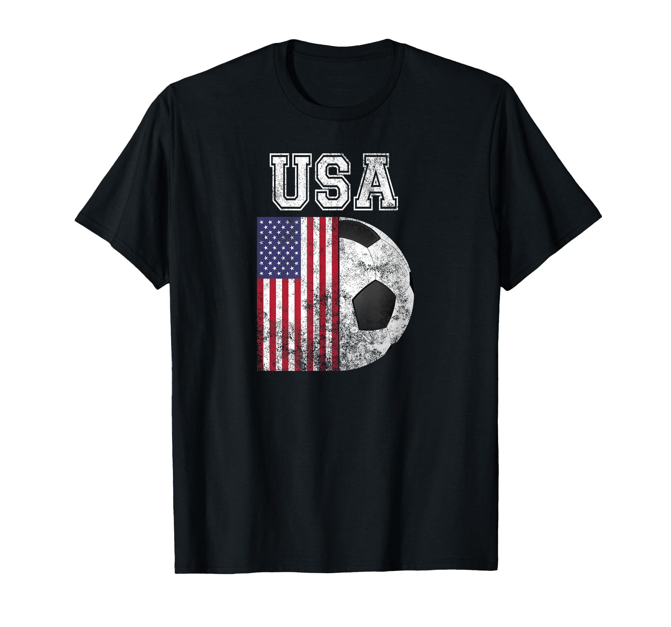 Usa Flag Soccer Futbol Football T-Shirt - Aesthetic Graphic for Adults - T-Shirt, Sweatshirt, Hoodie