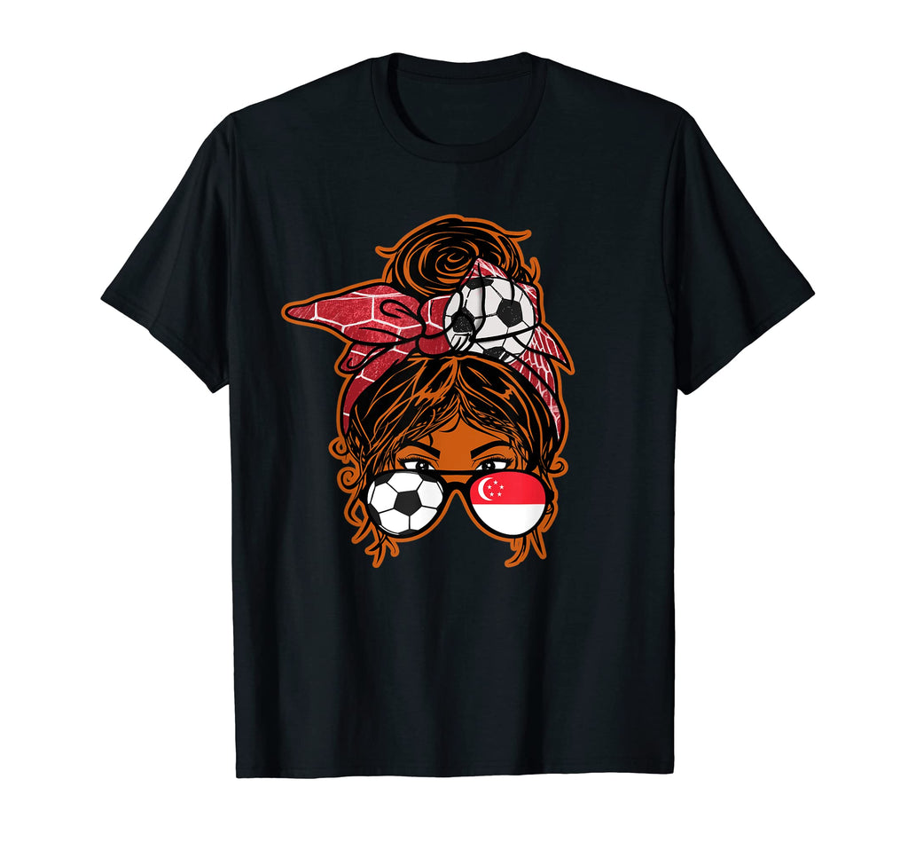 Messy Bun Hair Brown Skin Soccer T-Shirt - Casual Everyday Wear for Adults - T-Shirt, Sweatshirt, Hoodie