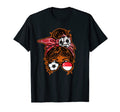 Messy Bun Hair Brown Skin Soccer T-Shirt - Casual Everyday Wear for Adults - T-Shirt, Sweatshirt, Hoodie
