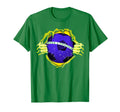 Brazil National Flag Brasil Soccer T-Shirt - Custom Art Print Men Women - T-Shirt, Sweatshirt, Hoodie
