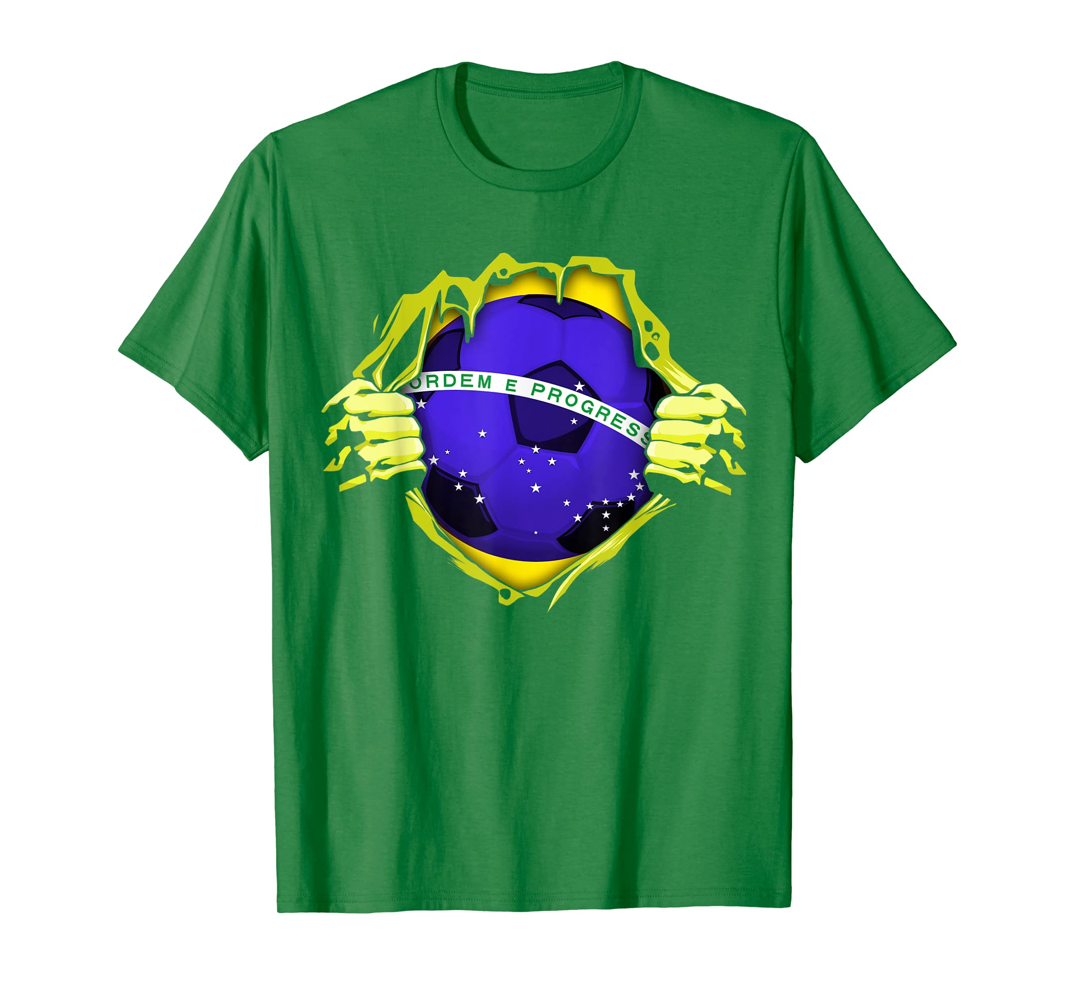 Brazil National Flag Brasil Soccer T-Shirt - Custom Art Print Men Women - T-Shirt, Sweatshirt, Hoodie
