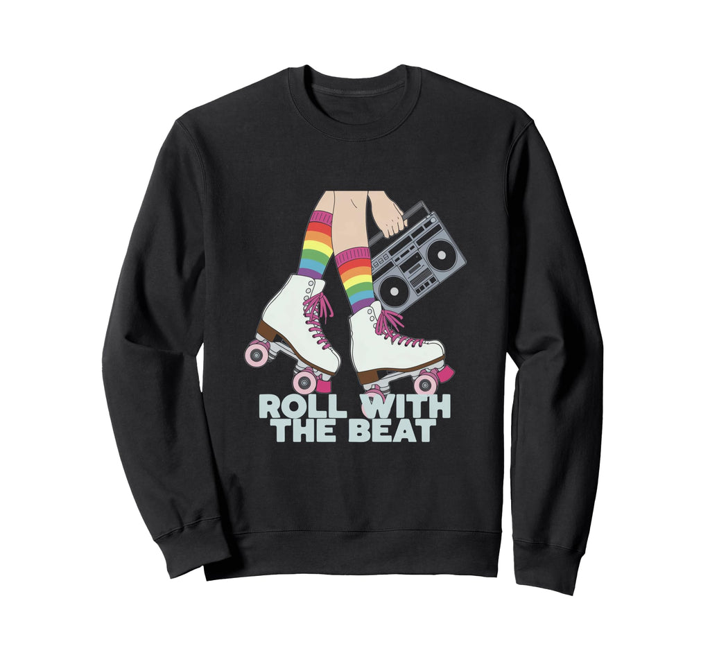 Rollerskates Roll Beat Funny 70S 80S Sweatshirt - Custom Art Print Unisex - T-Shirt, Sweatshirt, Hoodie
