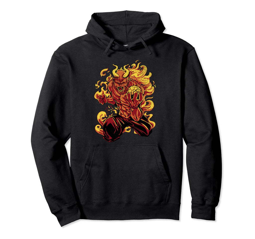 Soccer Devil Cartoon Athlete Soccer Hoodie - Fun Novelty Design Unisex - T-Shirt, Sweatshirt, Hoodie