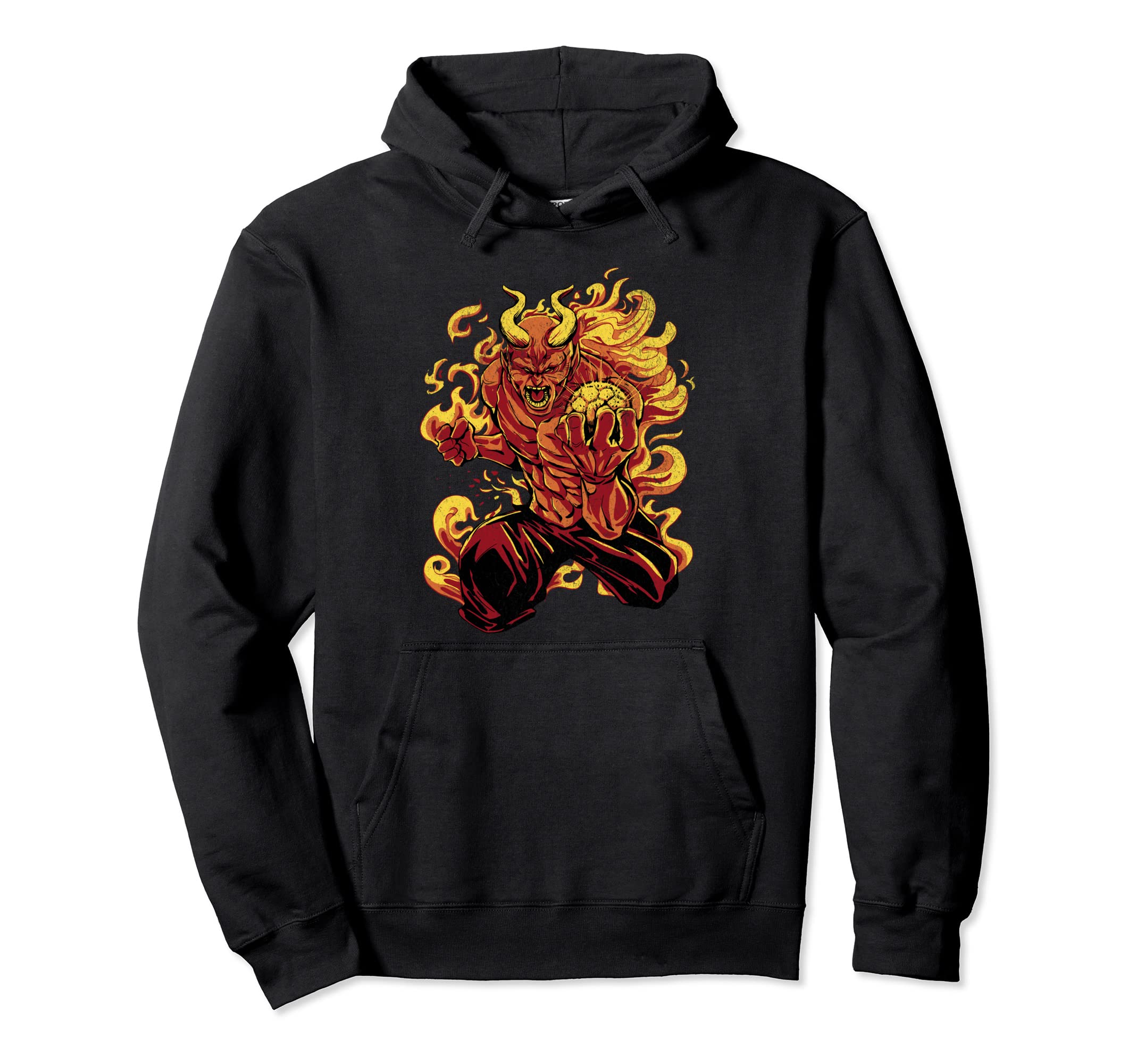 Soccer Devil Cartoon Athlete Soccer Hoodie - Fun Novelty Design Unisex - T-Shirt, Sweatshirt, Hoodie