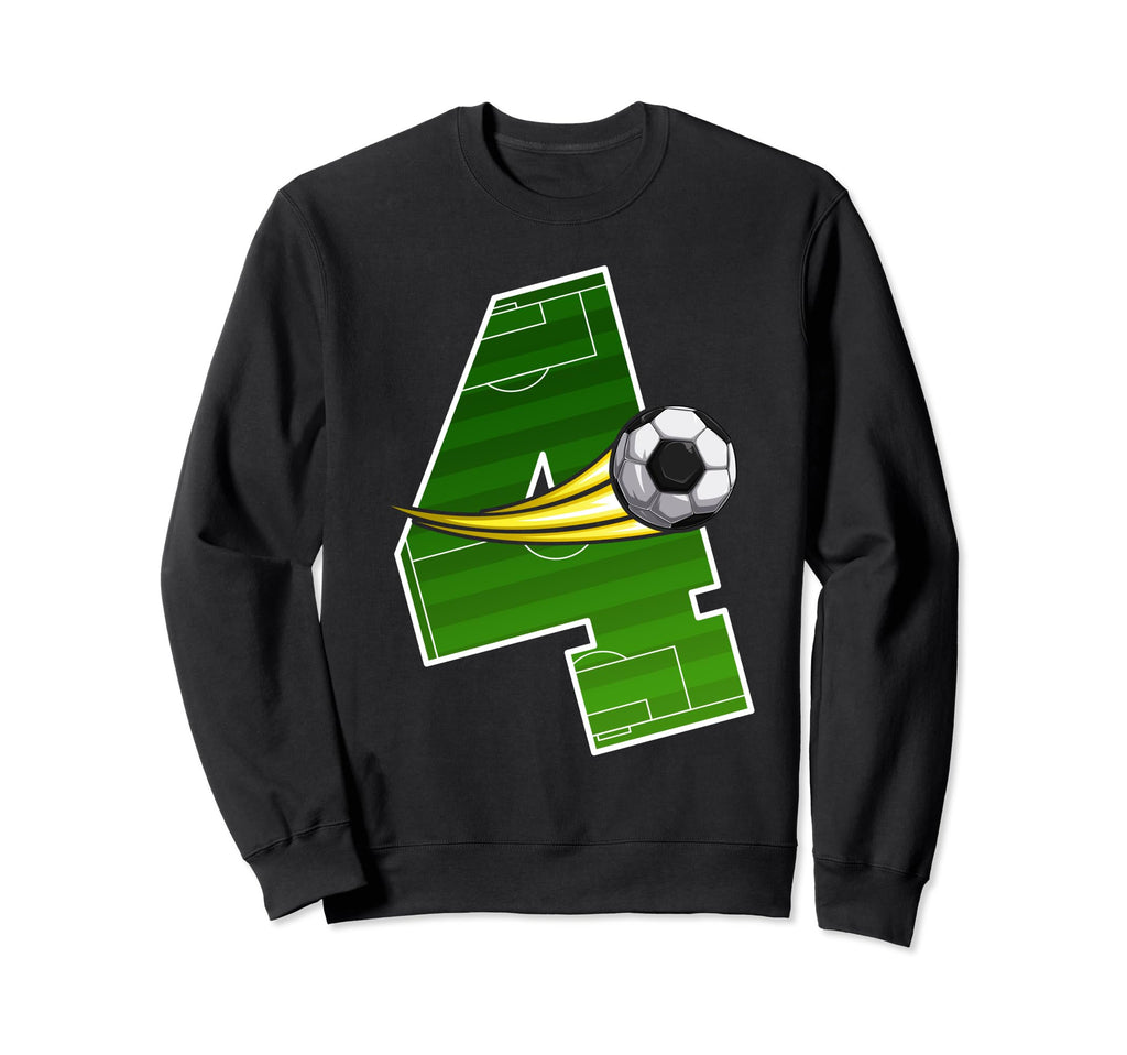 Soccer 4Th Birthday Im 4 Sweatshirt - Custom Art Print for Adults - T-Shirt, Sweatshirt, Hoodie