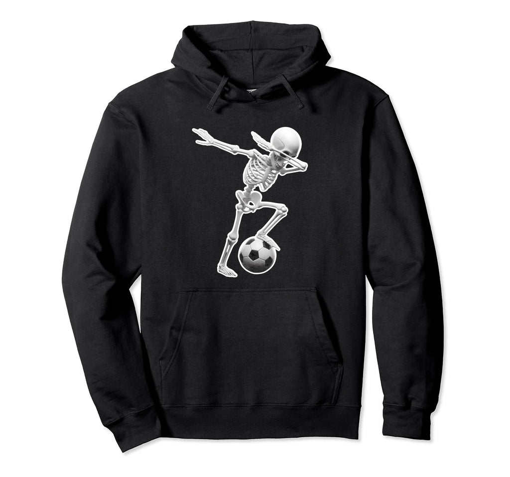 Dabbing Skeleton Soccer Spooky Season Sport Hoodie - Trendy Graphic Unisex - T-Shirt, Sweatshirt, Hoodie