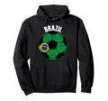 Brazil Football Fan Soccer Game Hoodie - Fun Novelty Design Men Women - T-Shirt, Sweatshirt, Hoodie