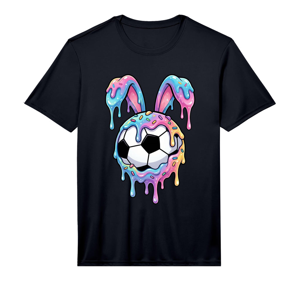 Soccer Easter Ice Cream Drip Bunny T-Shirt - Minimalist Print Men Women - T-Shirt, Sweatshirt, Hoodie