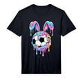 Soccer Easter Ice Cream Drip Bunny T-Shirt - Minimalist Print Men Women - T-Shirt, Sweatshirt, Hoodie