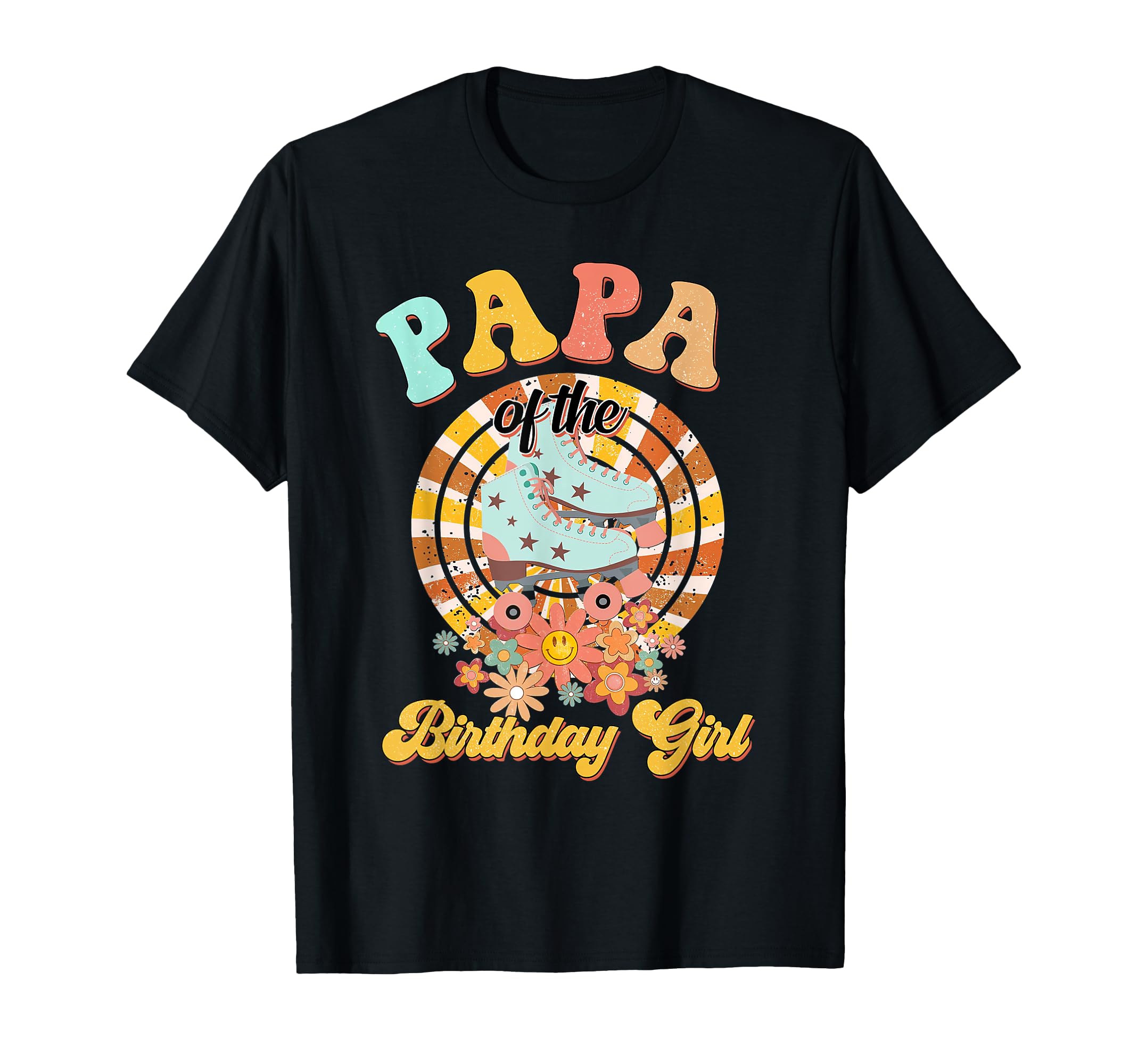 Mens Papa Birthday Rolling Skate T-Shirt - Aesthetic Graphic for Adults - T-Shirt, Sweatshirt, Hoodie