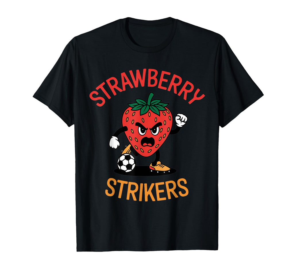 Strawberry Strikers Funny Soccer T-Shirt - Minimalist Print Men Women - T-Shirt, Sweatshirt, Hoodie