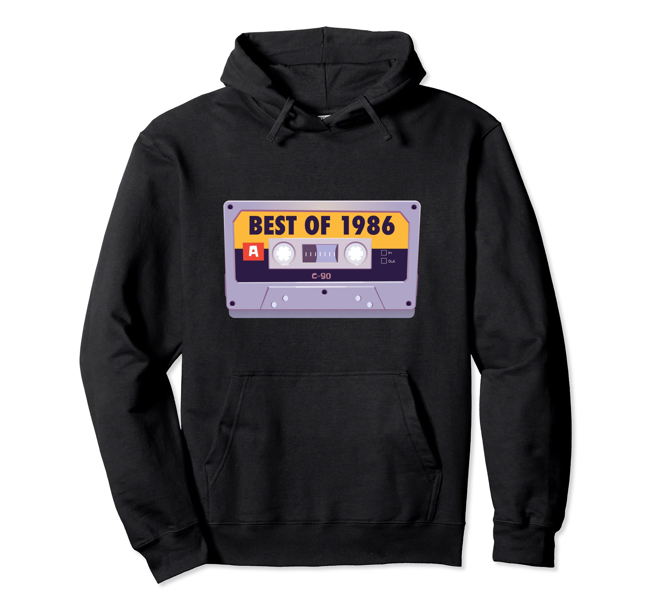 1986 Best Cassette Tape 35Th Birthday Hoodie - Trendy Graphic for Adults - T-Shirt, Sweatshirt, Hoodie