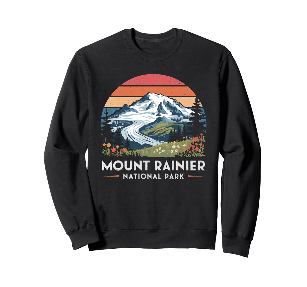 Mount Rainier National Park Washington Sweatshirt - Trendy Graphic Unisex - T-Shirt, Sweatshirt, Hoodie