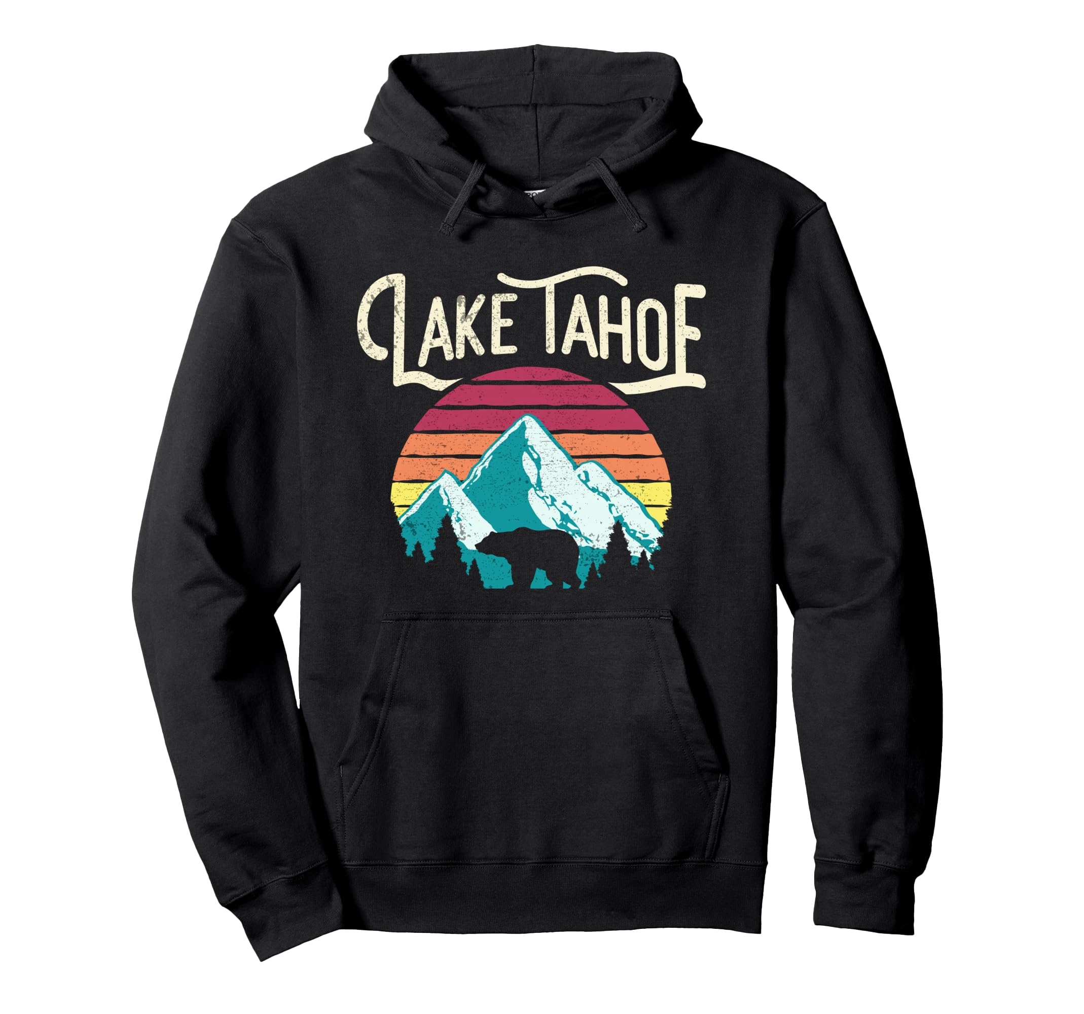 Lake Tahoe Mountain Bear California Hoodie - Graphic Print Unisex - T-Shirt, Sweatshirt, Hoodie