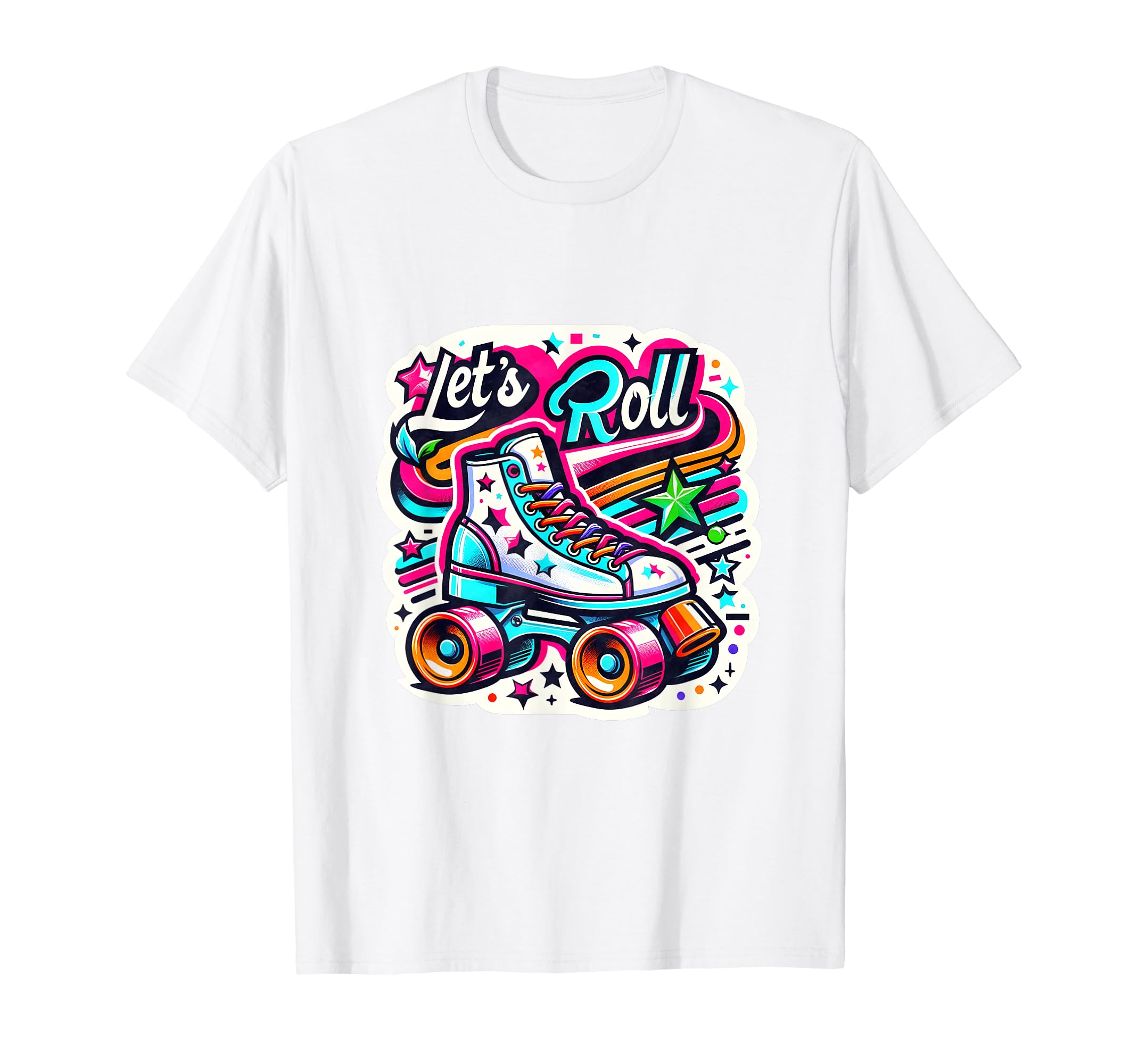 70S 80S Roller Disco Skating Skate T-Shirt - Streetwear Style Unisex - T-Shirt, Sweatshirt, Hoodie