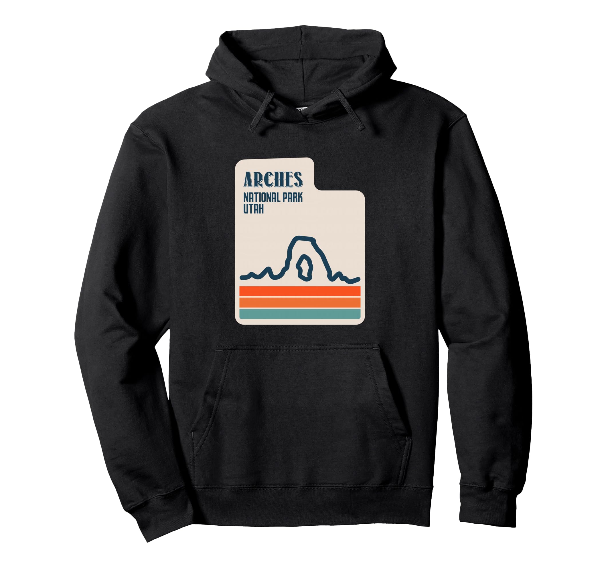 Utah State Map Delicate Arch Arches Hoodie - Trendy Graphic for Adults - T-Shirt, Sweatshirt, Hoodie