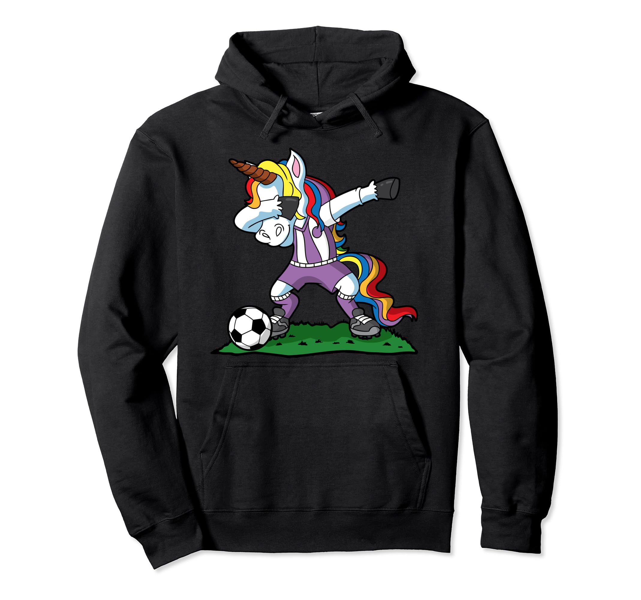Dabbing Unicorn Soccer Team Coach Gift Hoodie - Novelty Apparel Men Women - T-Shirt, Sweatshirt, Hoodie