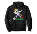 Dabbing Unicorn Soccer Team Coach Gift Hoodie - Fun Novelty Design Unisex - T-Shirt, Sweatshirt, Hoodie