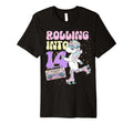 14Th Birthday Roller Skate Party Unicorn T-Shirt - Novelty Apparel Unisex - T-Shirt, Sweatshirt, Hoodie