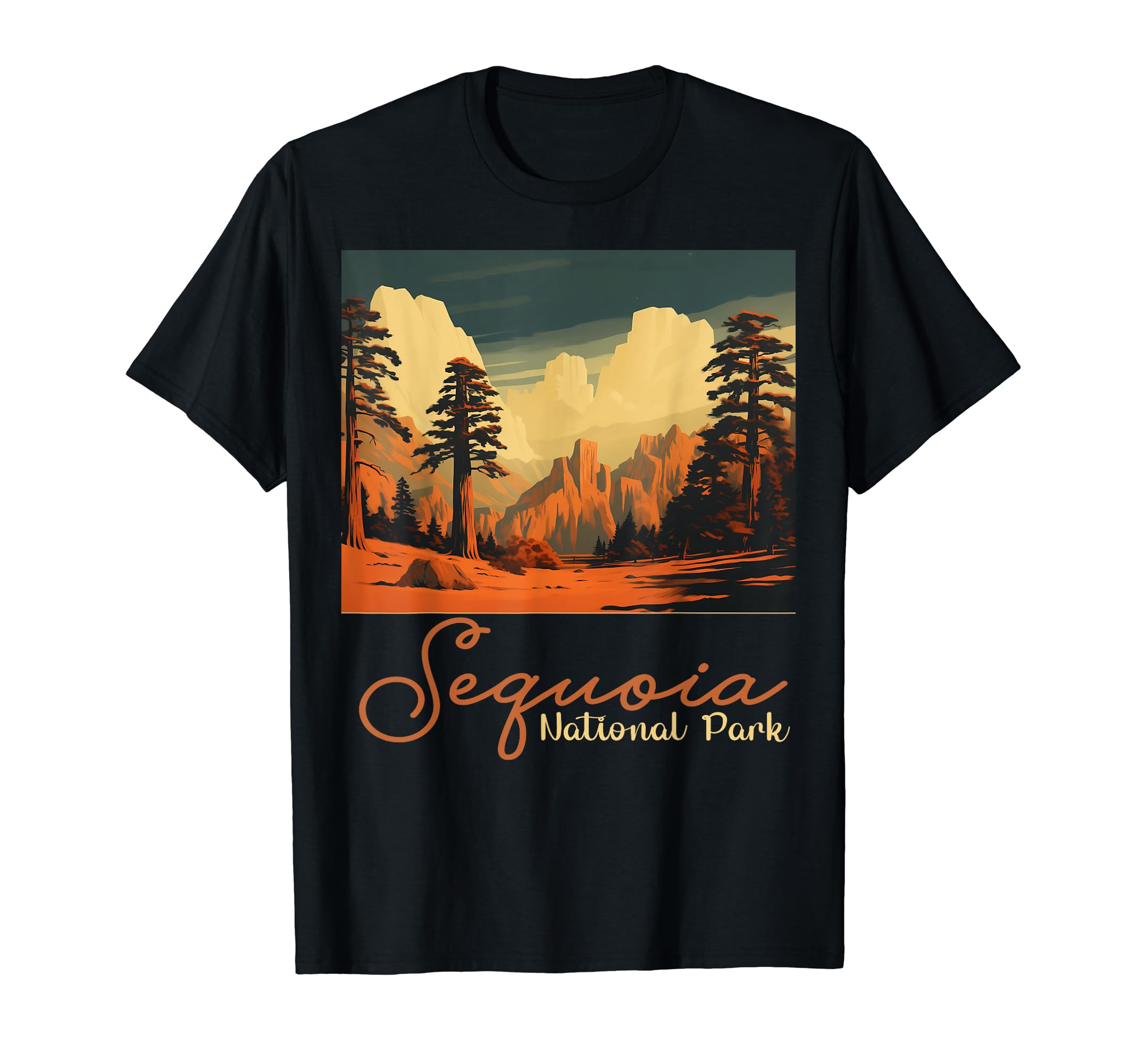 Sequoia National Park Tree T-Shirt - Fun Novelty Design for Adults - T-Shirt, Sweatshirt, Hoodie