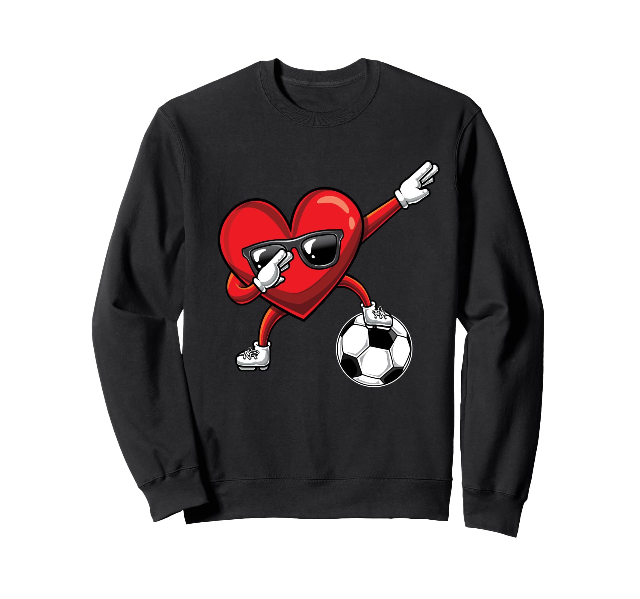Dabbing Heart Dab Valentines Day Sweatshirt - Graphic Print Men Women - T-Shirt, Sweatshirt, Hoodie