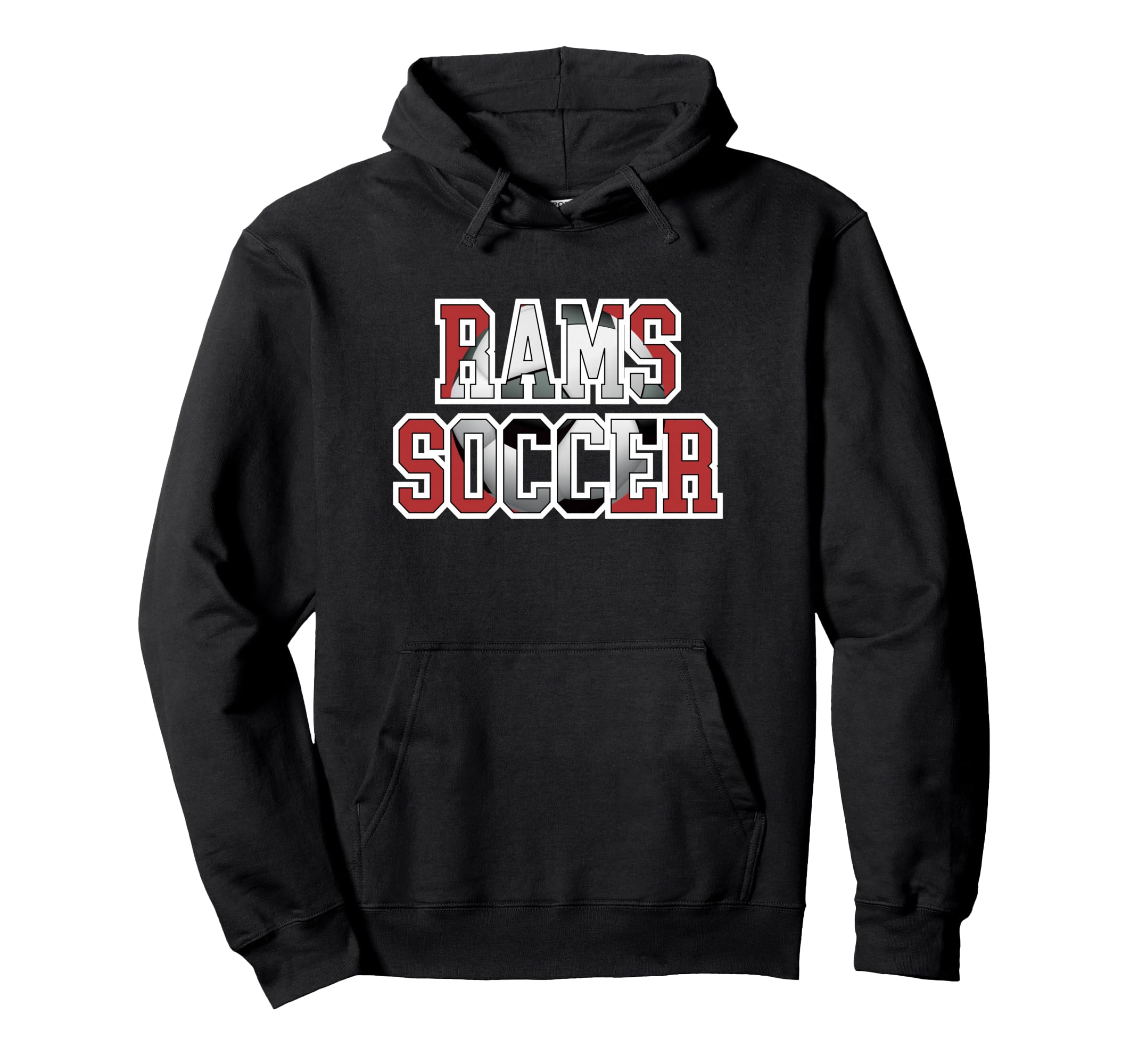 Rams Soccer Mom Game Day Mascot Red Ram Hoodie - Unique Graphic Men Women - T-Shirt, Sweatshirt, Hoodie
