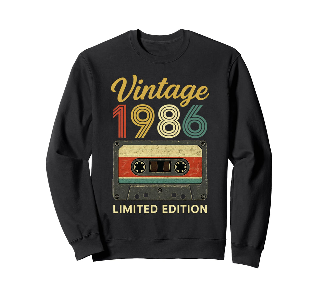 1986 Cassette Tape 40Th Birthday Sweatshirt - Custom Art Print Men Women - T-Shirt, Sweatshirt, Hoodie