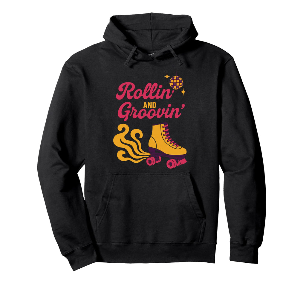 Roller Rink Crew Skate Disco Vibes Rink Hoodie - Fun Novelty Design Unisex - T-Shirt, Sweatshirt, Hoodie