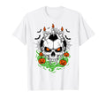 Creepy Soccer Skull Halloween Candle T-Shirt - Custom Art Print Unisex - T-Shirt, Sweatshirt, Hoodie