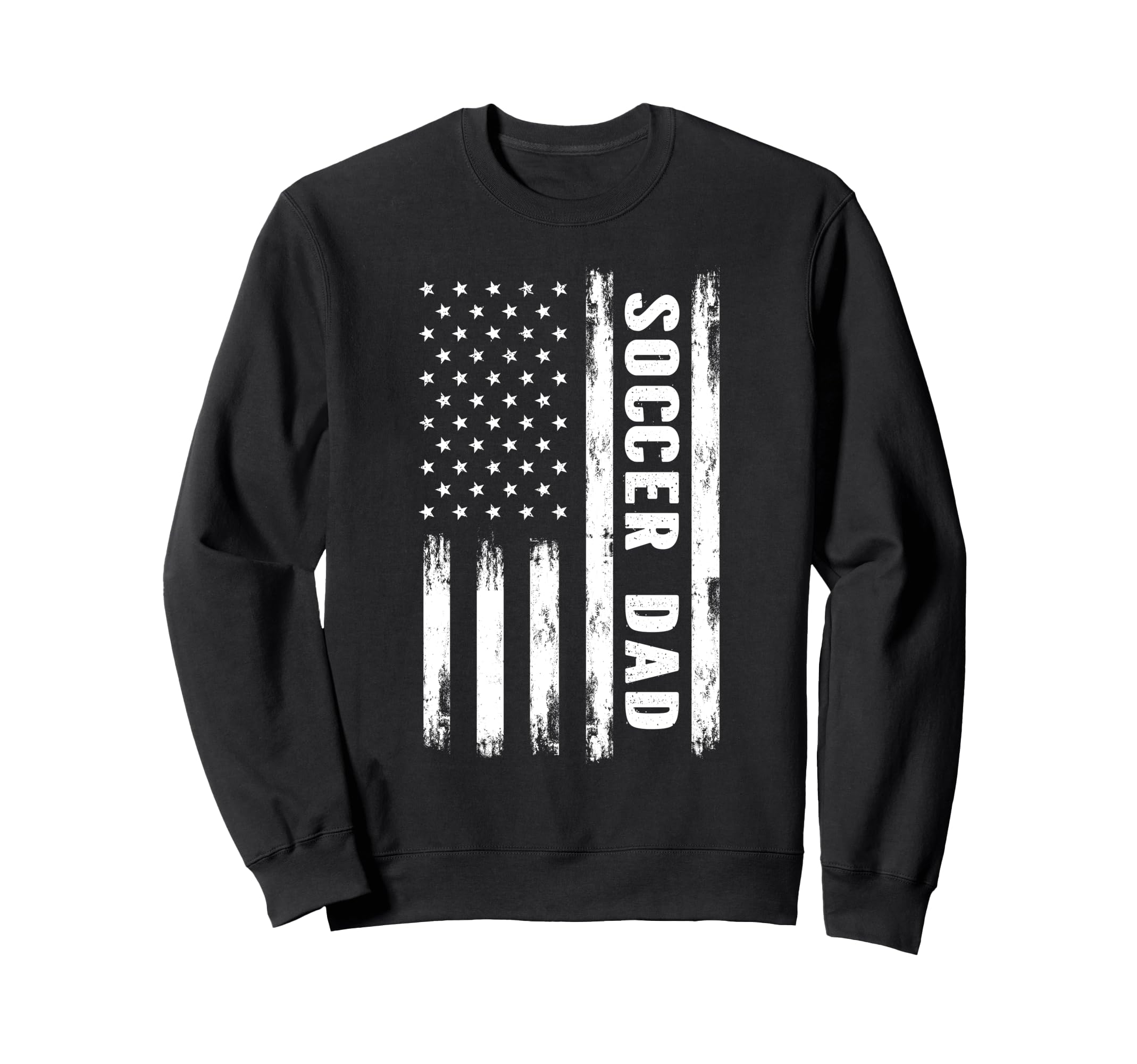 Soccer Dad American Flag Grunge Sweatshirt - Custom Art Print Men Women - T-Shirt, Sweatshirt, Hoodie
