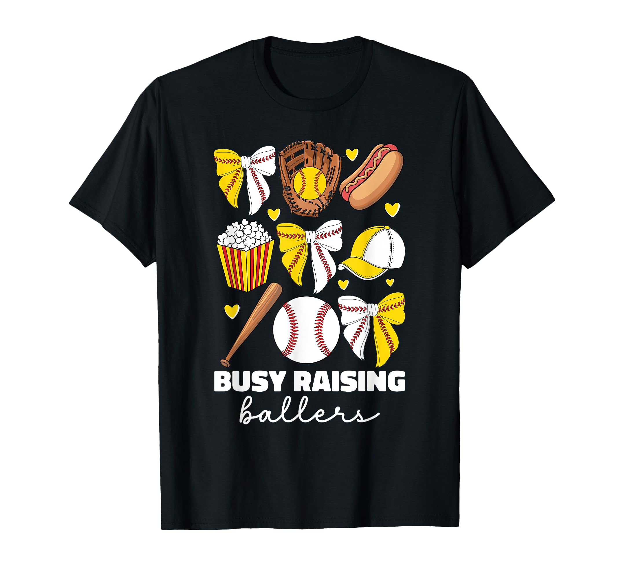 Busy Raising Ballers Baseball And T-Shirt - Trendy Graphic for Adults - T-Shirt, Sweatshirt, Hoodie