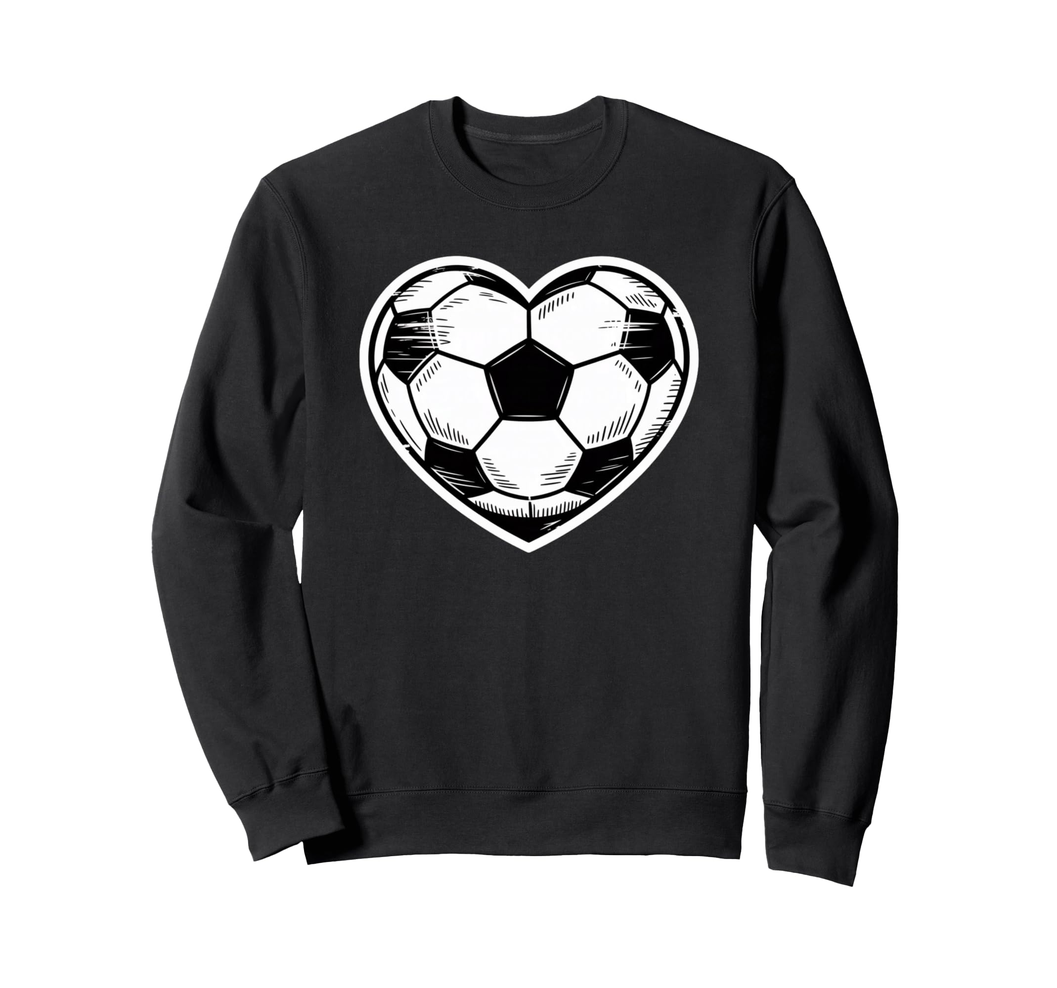 Soccer Heart Player Fan Valentines Sweatshirt - Trendy Graphic for Adults - T-Shirt, Sweatshirt, Hoodie