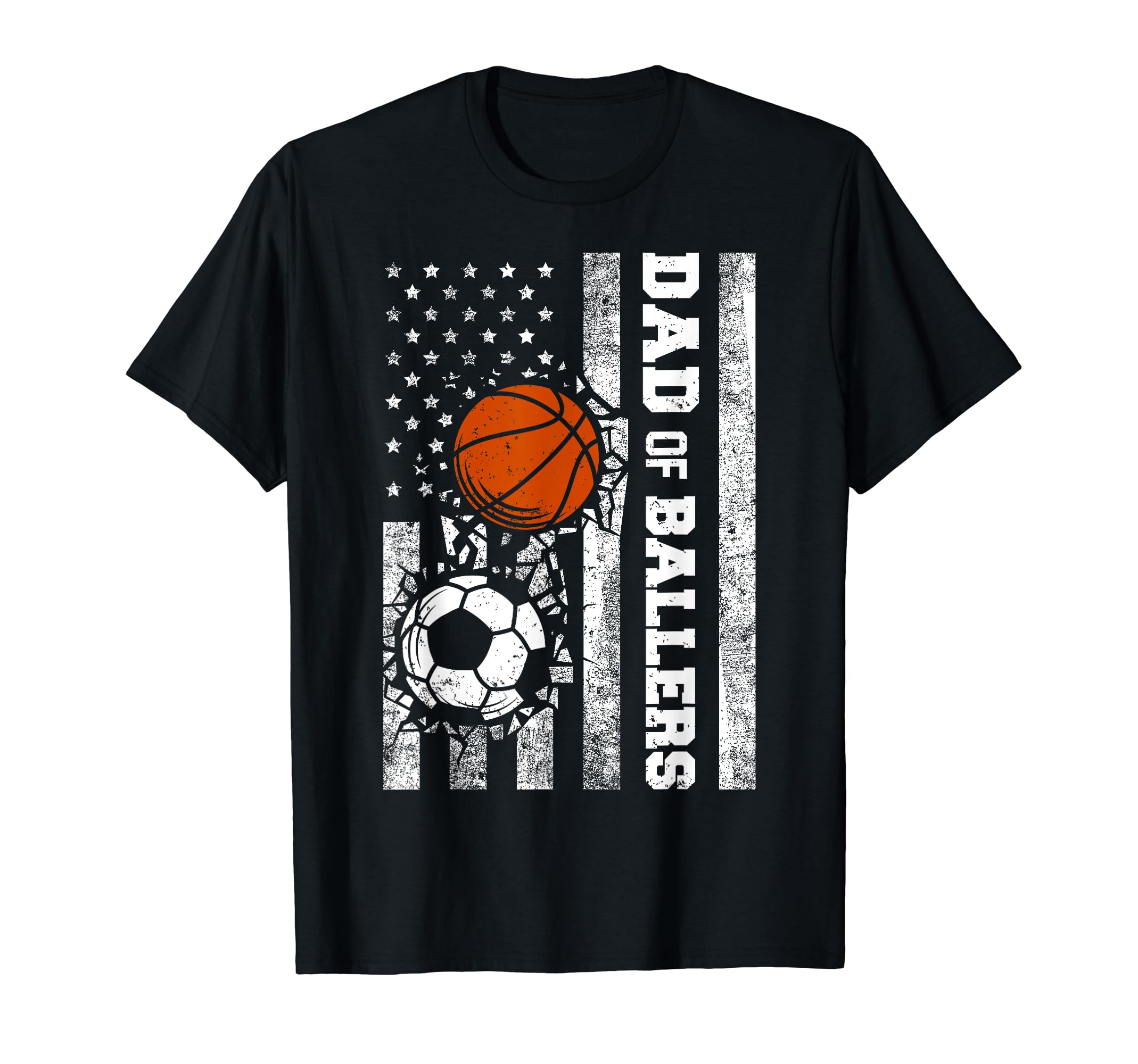 Dad Ballers Funny Usa Flag Soccer T-Shirt - Aesthetic Graphic Unisex - T-Shirt, Sweatshirt, Hoodie