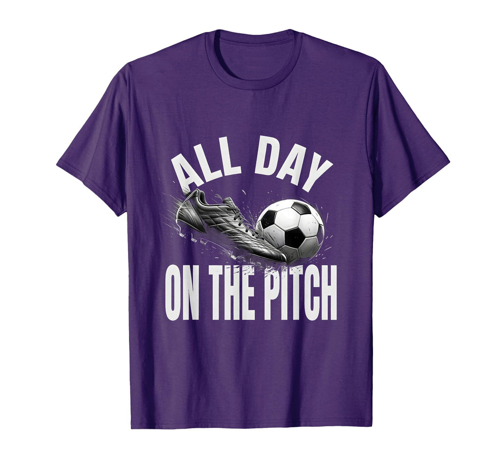 Soccer All Day Pitch T-Shirt - Aesthetic Graphic for Adults - T-Shirt, Sweatshirt, Hoodie