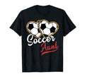 Soccer Aunt Leopard Heart Mothers T-Shirt - Fun Novelty Design for Adults - T-Shirt, Sweatshirt, Hoodie