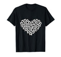 Heart Shaped Soccer Ball Pattern T-Shirt - Custom Art Print Unisex - T-Shirt, Sweatshirt, Hoodie