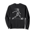 Line Art Soccer Sport Player Sweatshirt - Casual Everyday Wear Men Women - T-Shirt, Sweatshirt, Hoodie