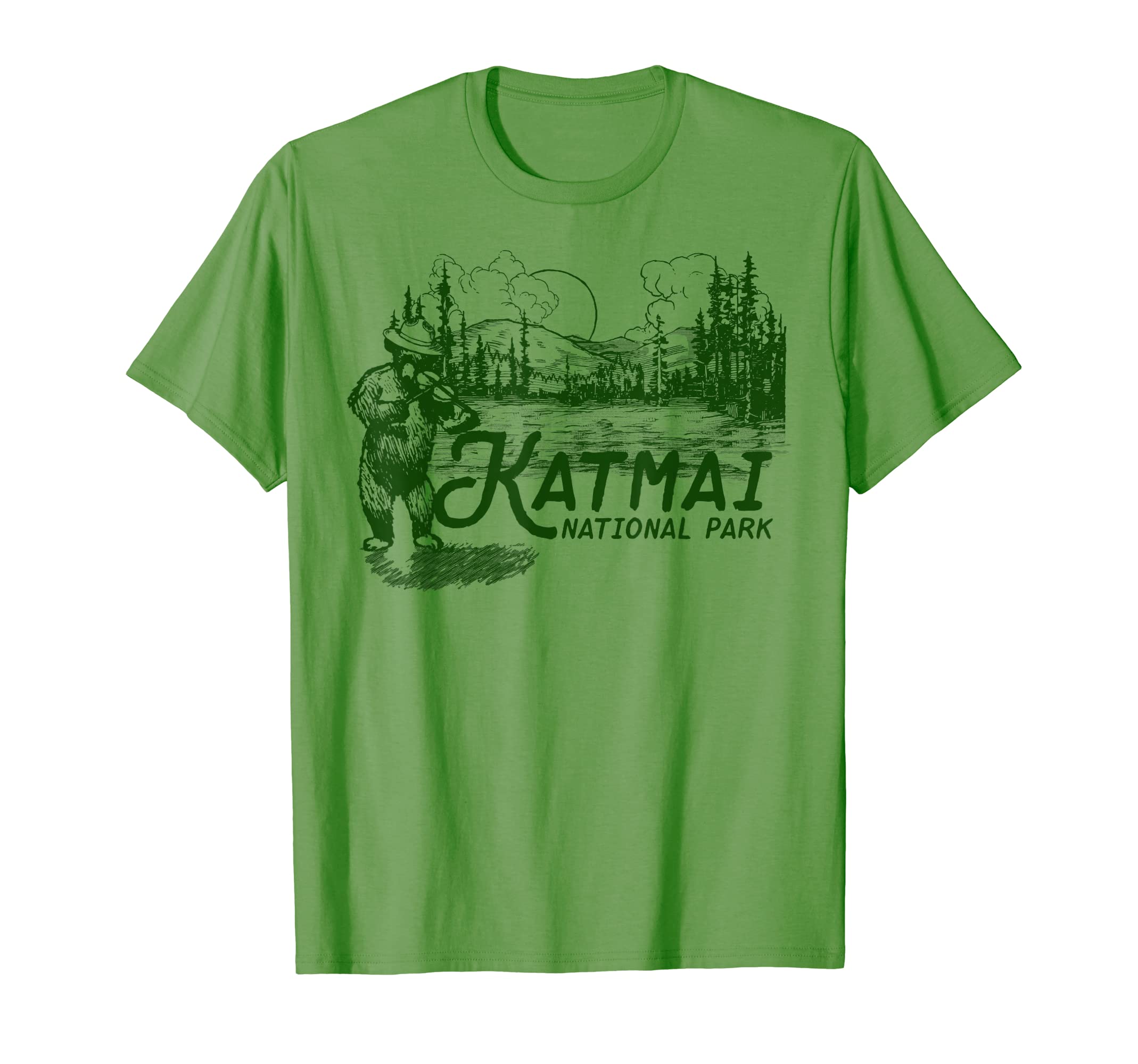 Katmai National Park Alaska Fiddle T-Shirt - Minimalist Print for Adults - T-Shirt, Sweatshirt, Hoodie