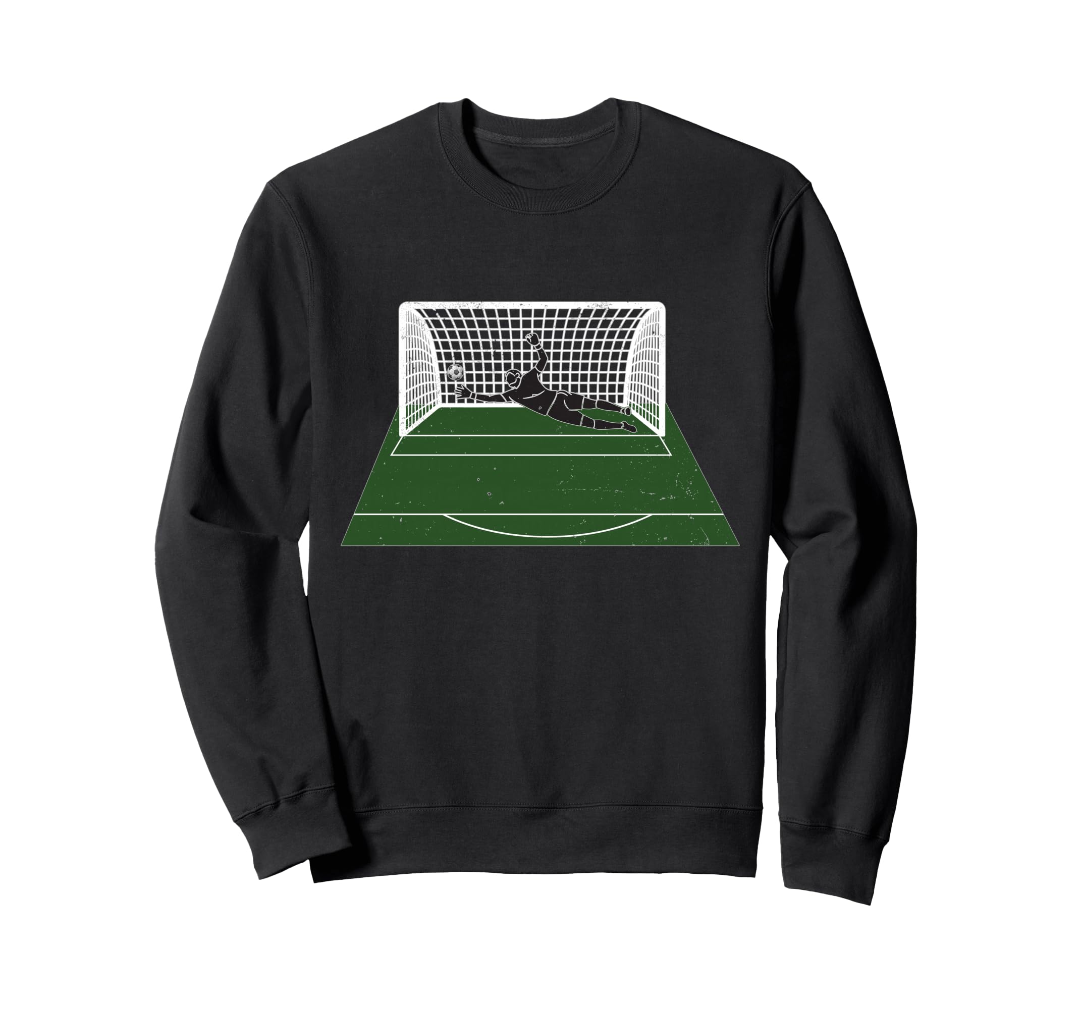 Goalkeeper Save Pitch Goal Net Sweatshirt - Minimalist Print for Adults - T-Shirt, Sweatshirt, Hoodie