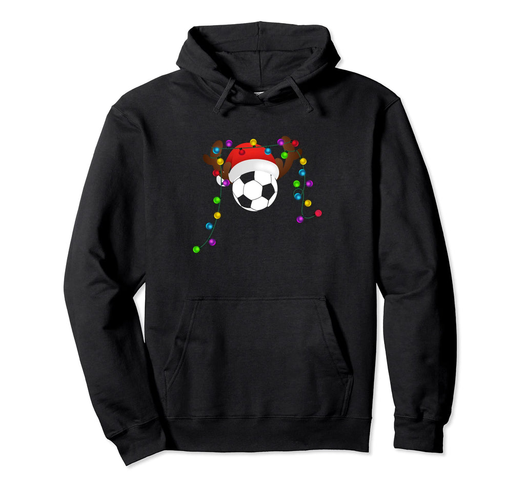 Soccer Reindeer Players Fans And Coaches Hoodie - Graphic Print for Adults - T-Shirt, Sweatshirt, Hoodie