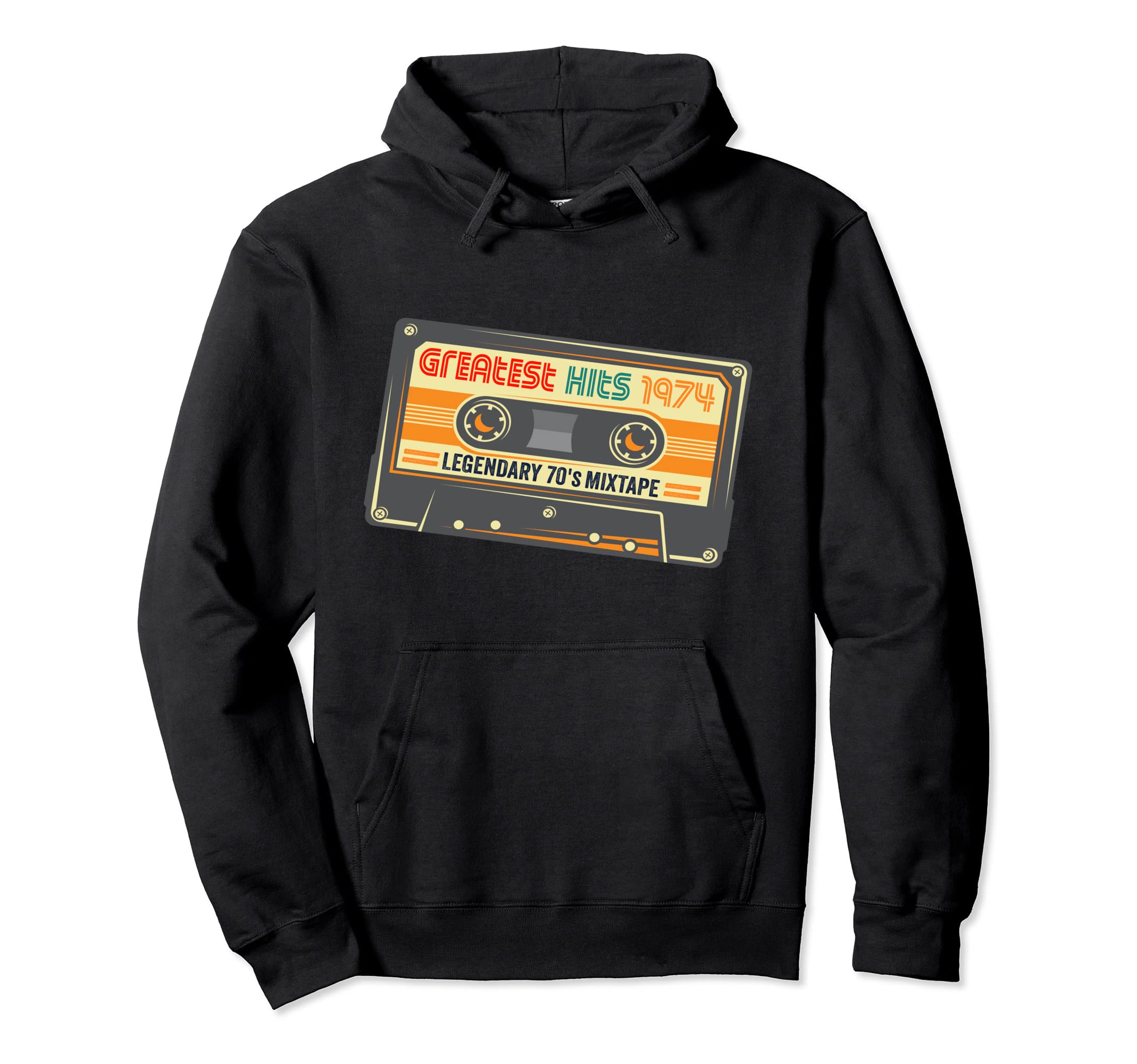 Best 1974 Birthday Gifts Cassette Tape Hoodie - Minimalist Print Men Women - T-Shirt, Sweatshirt, Hoodie