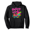 Rolling Into 6 Sixth Birthday Skater Hoodie - Graphic Print for Adults - T-Shirt, Sweatshirt, Hoodie