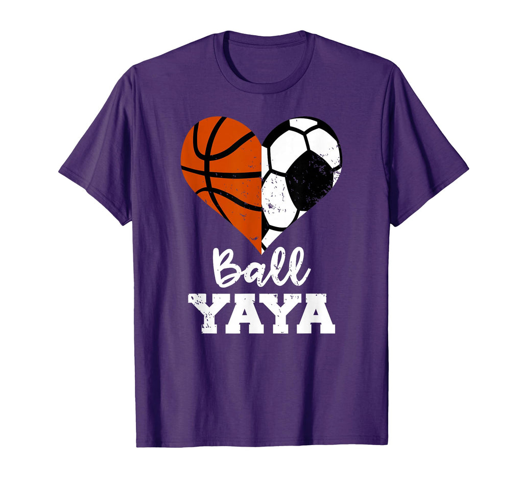 Ball Yaya Heart Funny Soccer Basketball T-Shirt - Unique Graphic Men Women - T-Shirt, Sweatshirt, Hoodie