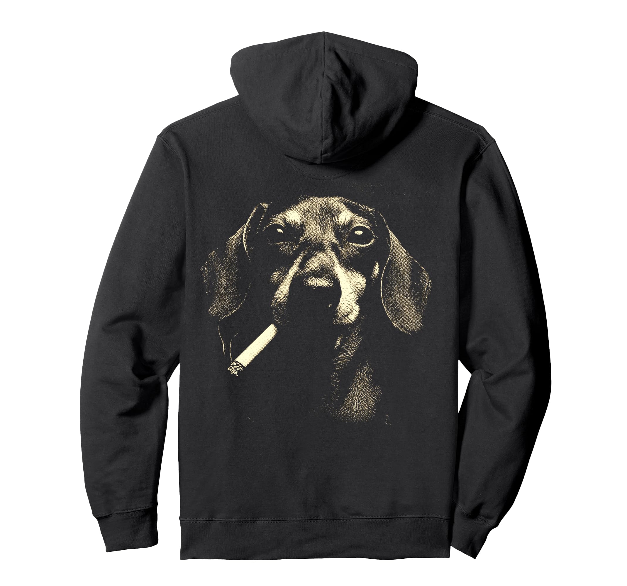 Dachshund Smoking Cigarette Grunge Meme Hoodie - Unique Graphic for Adults - T-Shirt, Sweatshirt, Hoodie