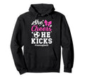 She Cheers He Kicks Mom Both Cheer Hoodie - Streetwear Style for Adults - T-Shirt, Sweatshirt, Hoodie