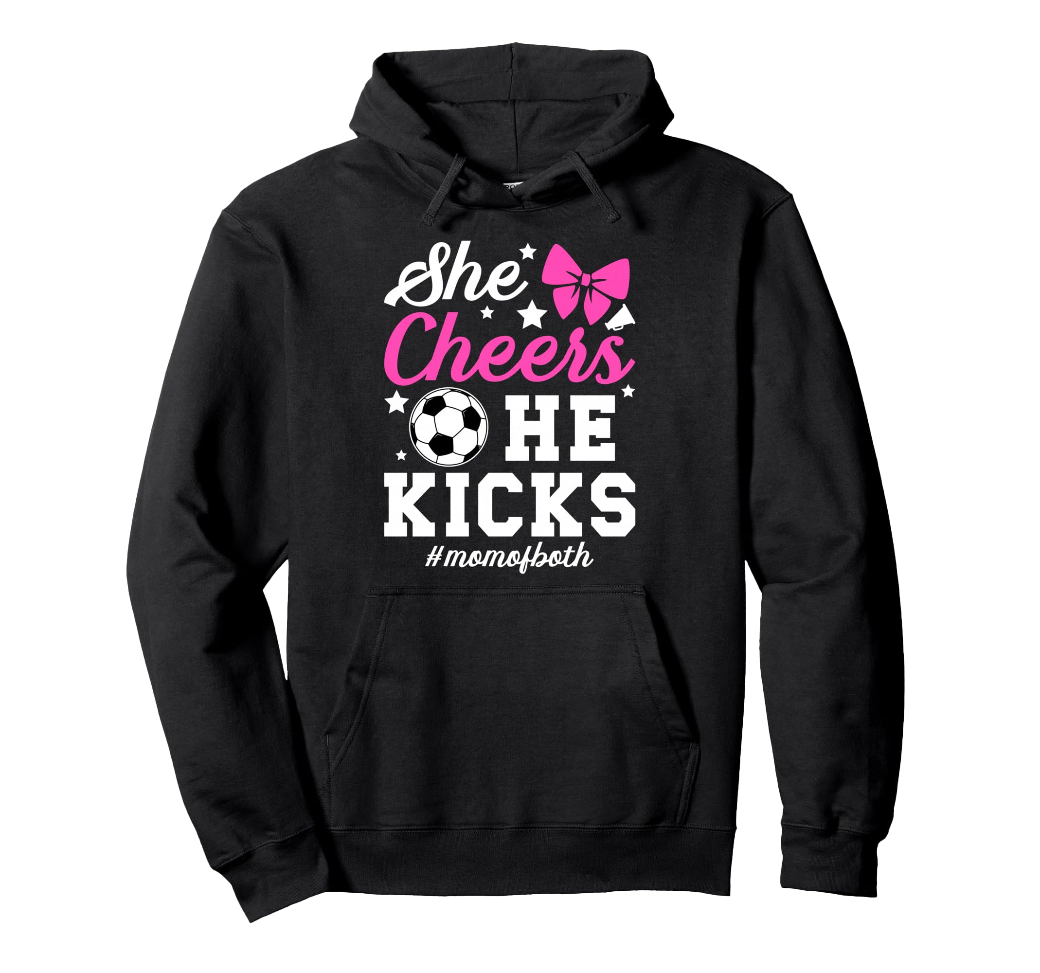 She Cheers He Kicks Mom Both Cheer Hoodie - Streetwear Style for Adults - T-Shirt, Sweatshirt, Hoodie
